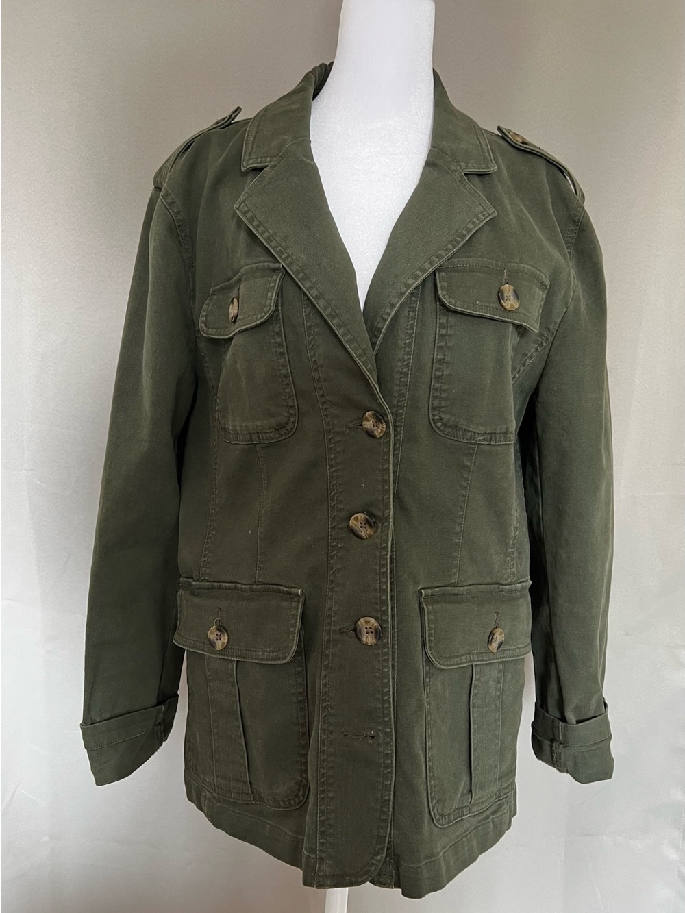 Jockey Olive Green Utility Jacket with Flap Pockets